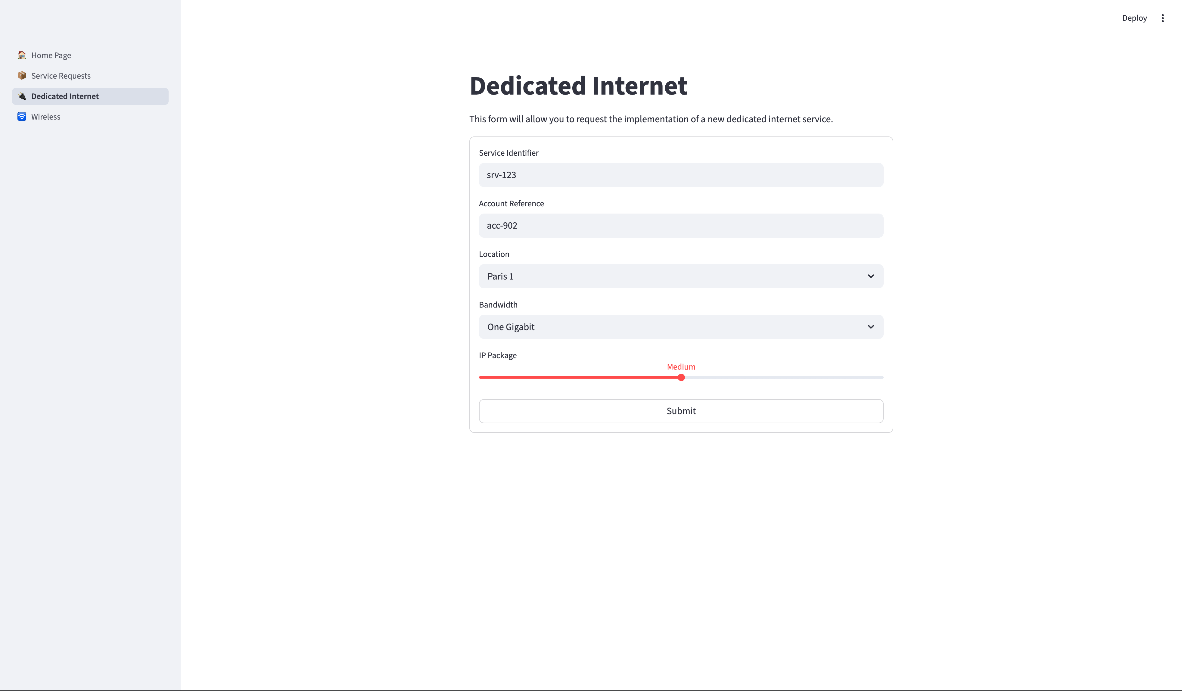 Streamlit Form